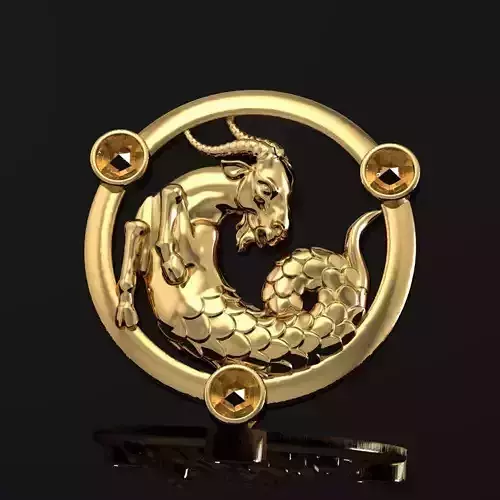 Pendant Zodiac of Capricorn 028