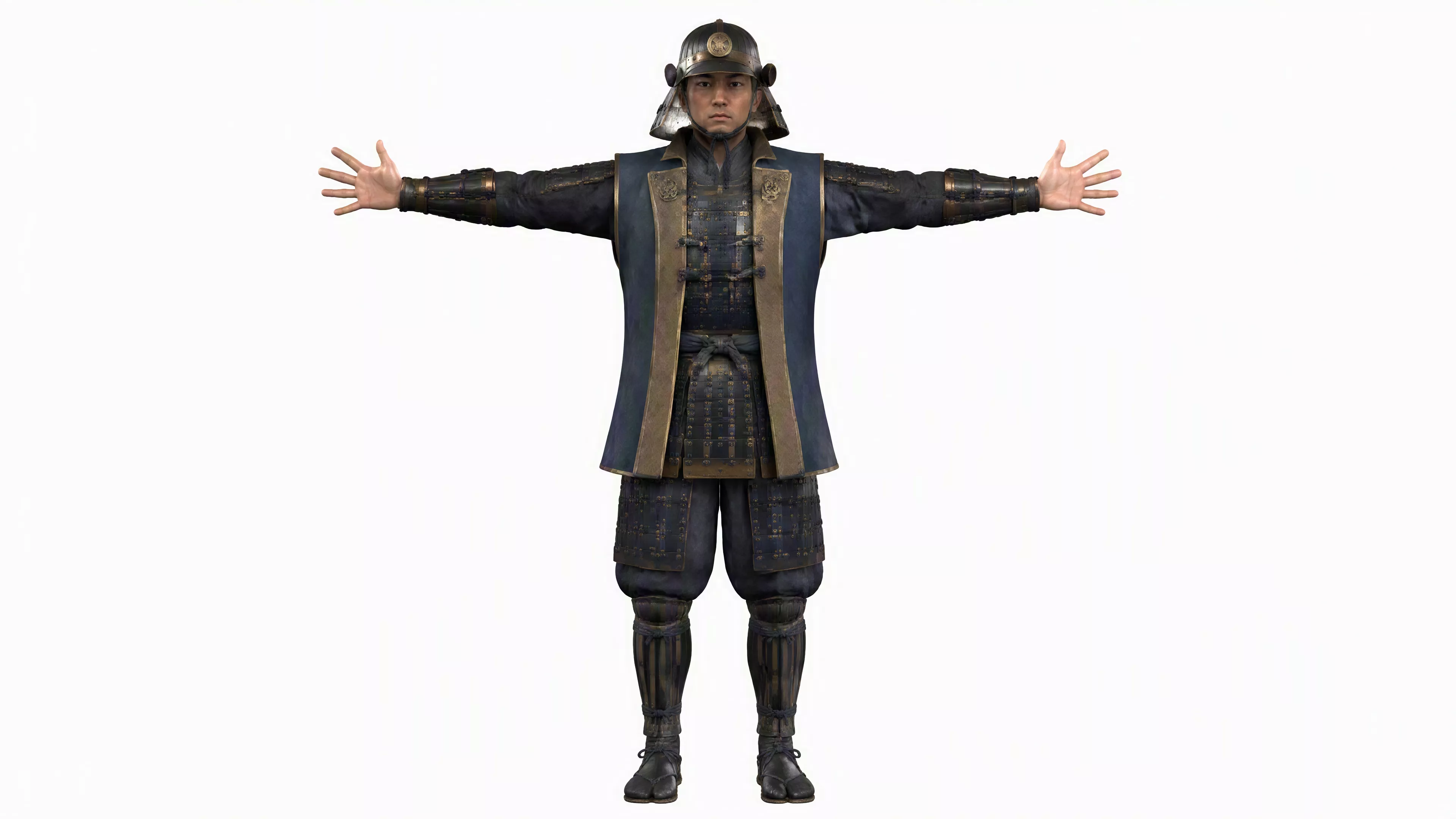 Amurai A 3D Character Fully Rigged Game Ready Low-poly 3D model