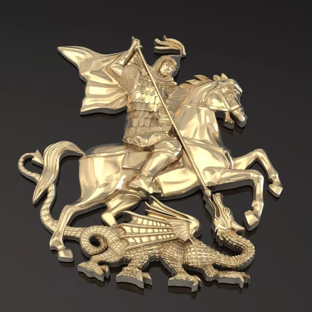 Battle of the knight with the dragon 044 3D print model_0