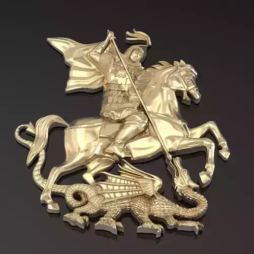 Battle of the knight with the dragon 044