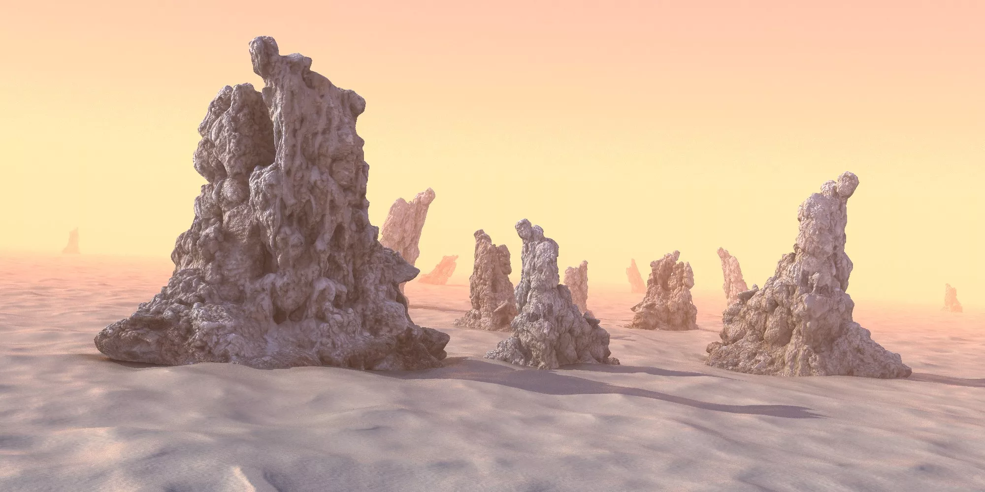 Desert Planet Mars Low-poly 3D model