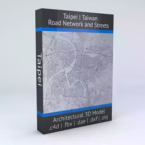 Taipei Road Network and Streets 3D model