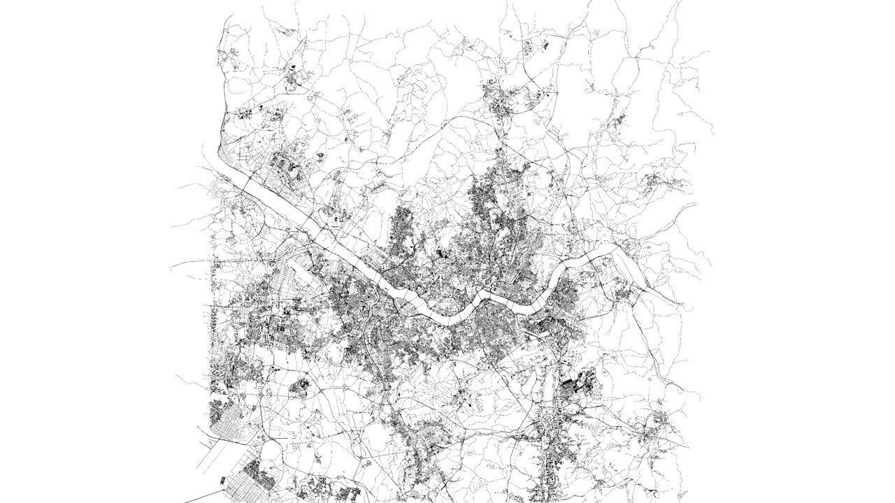 Seoul Road Network and Streets 3D model_8