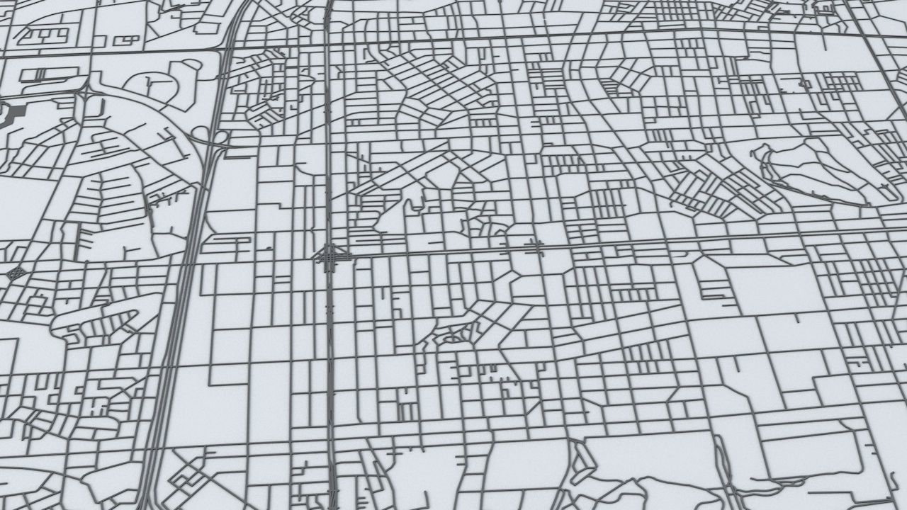 Seoul Road Network and Streets 3D model_5