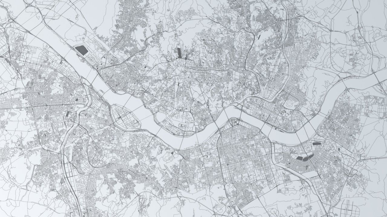 Seoul Road Network and Streets 3D model_1