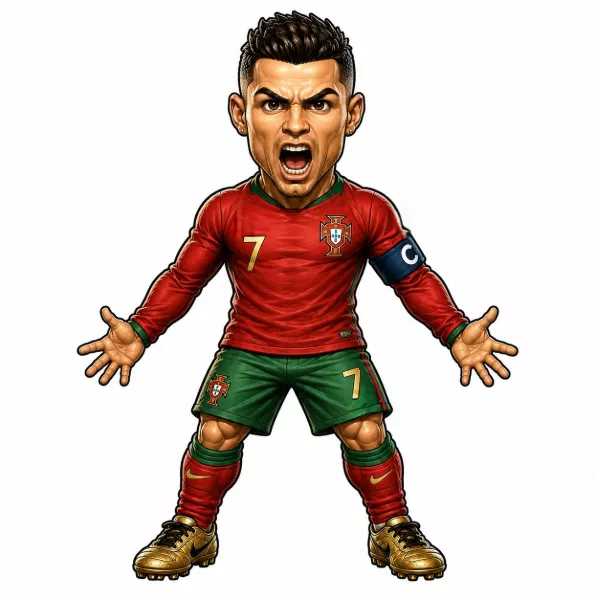 Cristiano Ronaldo Portugal Soccer Printable Character Figure STL 3D print model