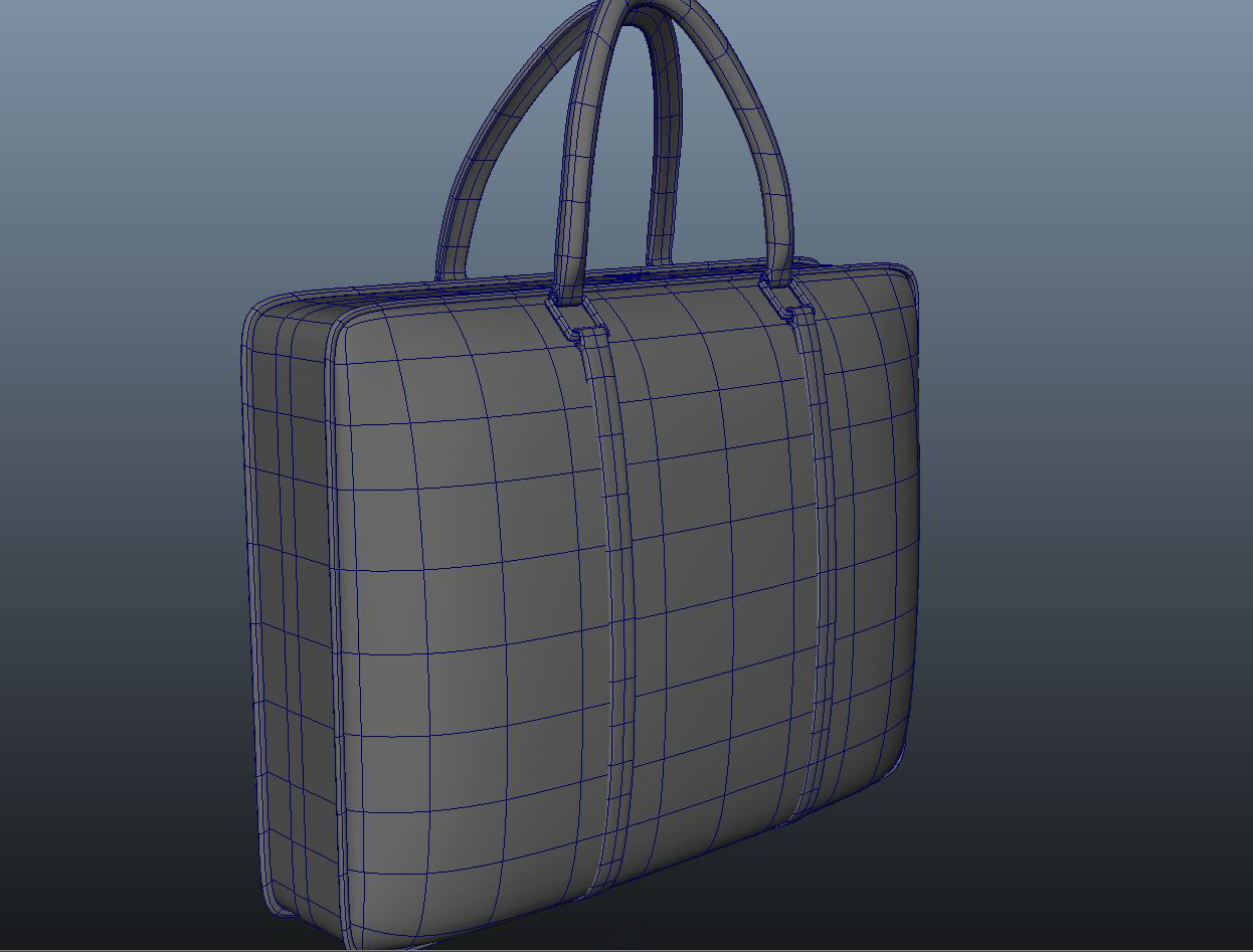 Ladies Handbag Low-poly 3D model_7