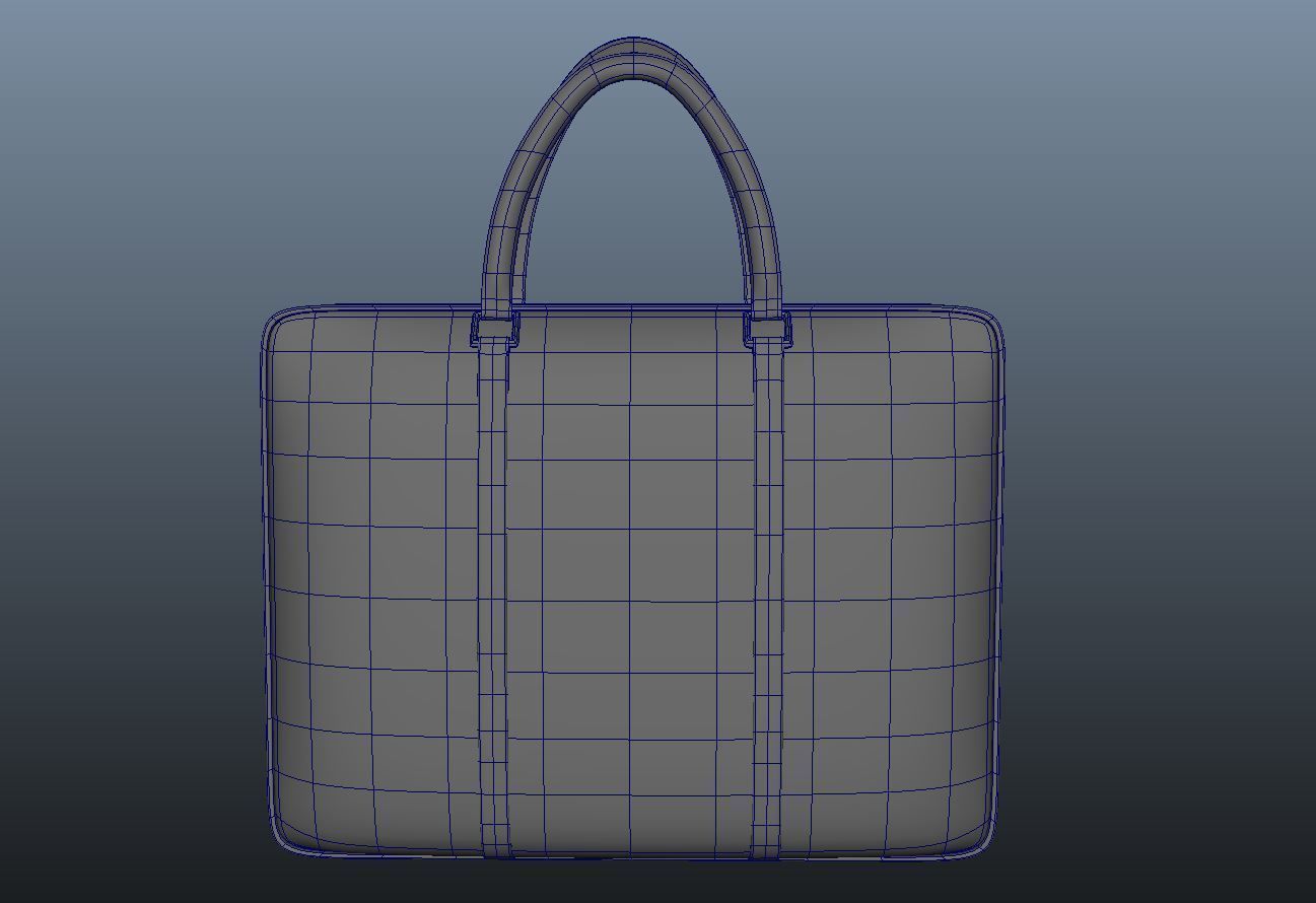 Ladies Handbag Low-poly 3D model_5