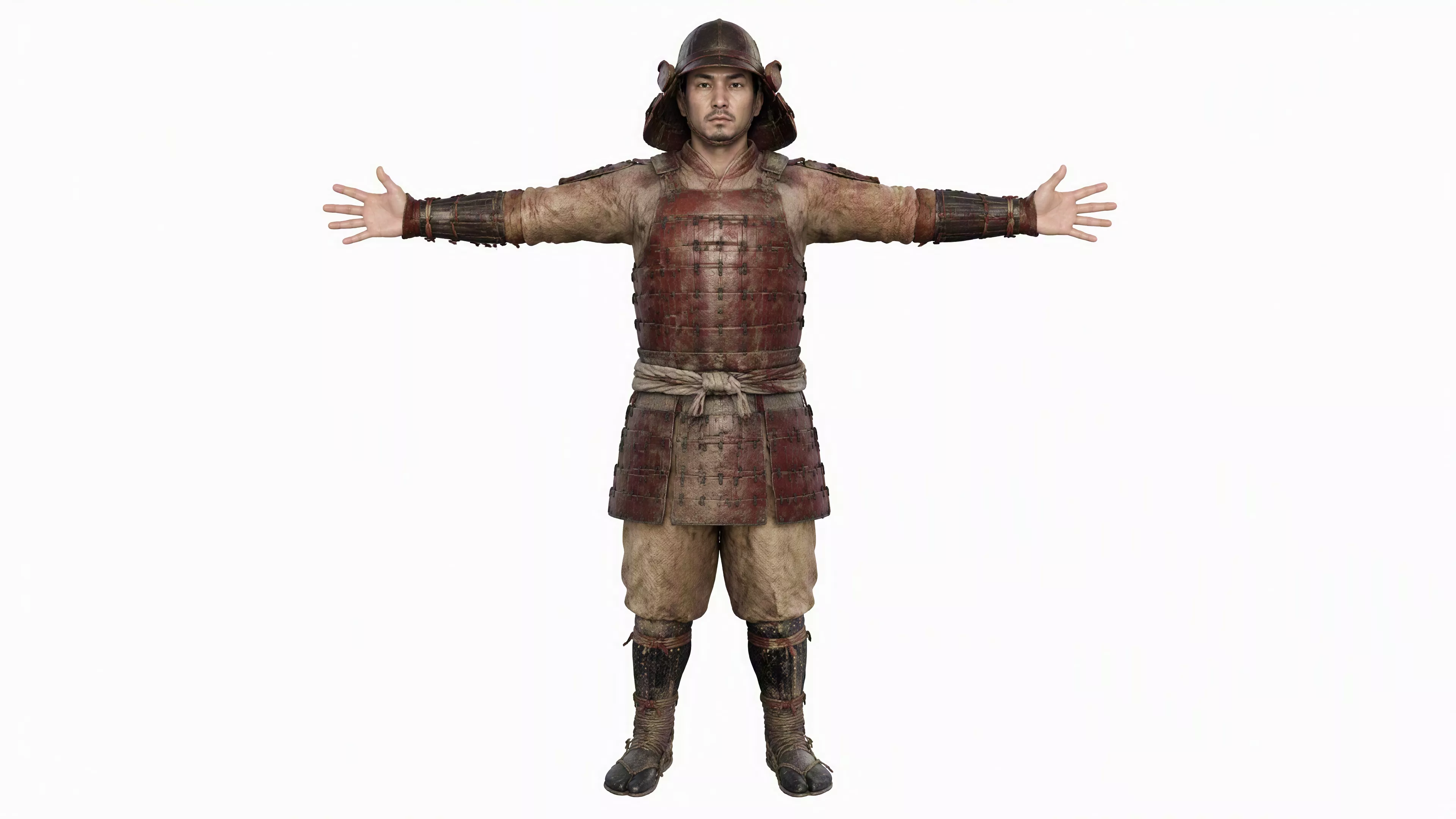 Amurai De 3D Character Fully Rigged Game Ready Low-poly 3D model