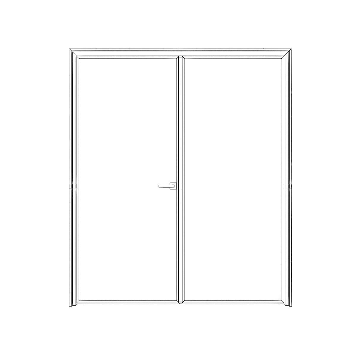 Double Glass Door 3D model_4