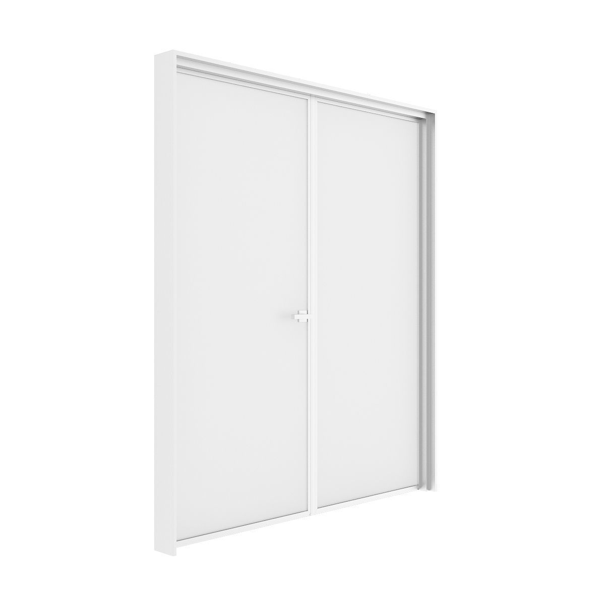 Double Glass Door 3D model_1