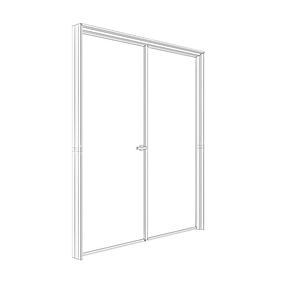 Double Glass Door 3D model_5
