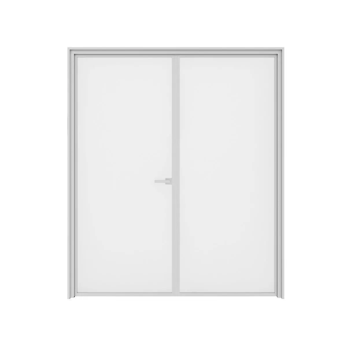 Double Glass Door 3D model_0
