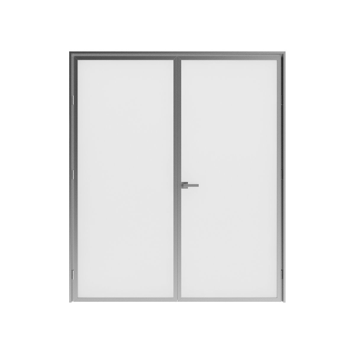 Double Glass Door 3D model_2