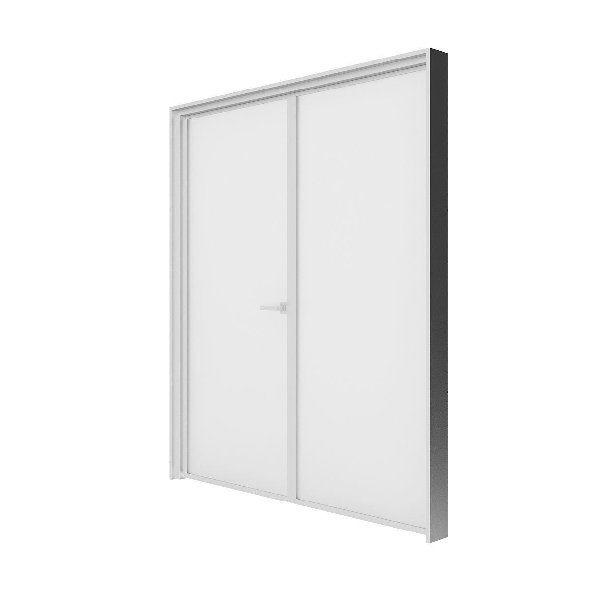 Double Glass Door 3D model_3