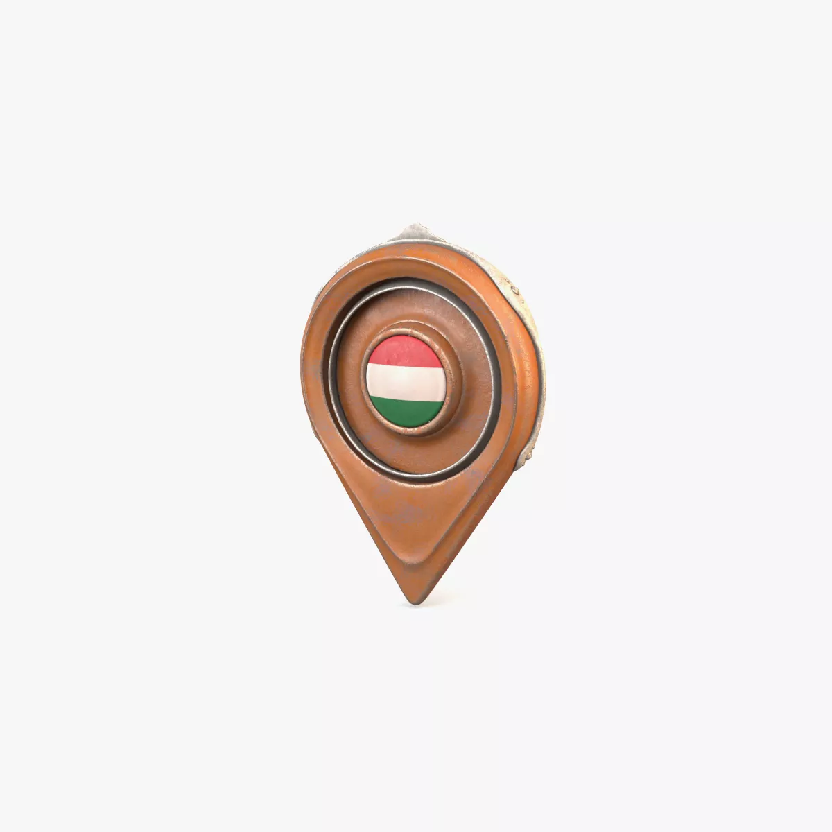 Hungary Flag Icon Low-poly 3D model