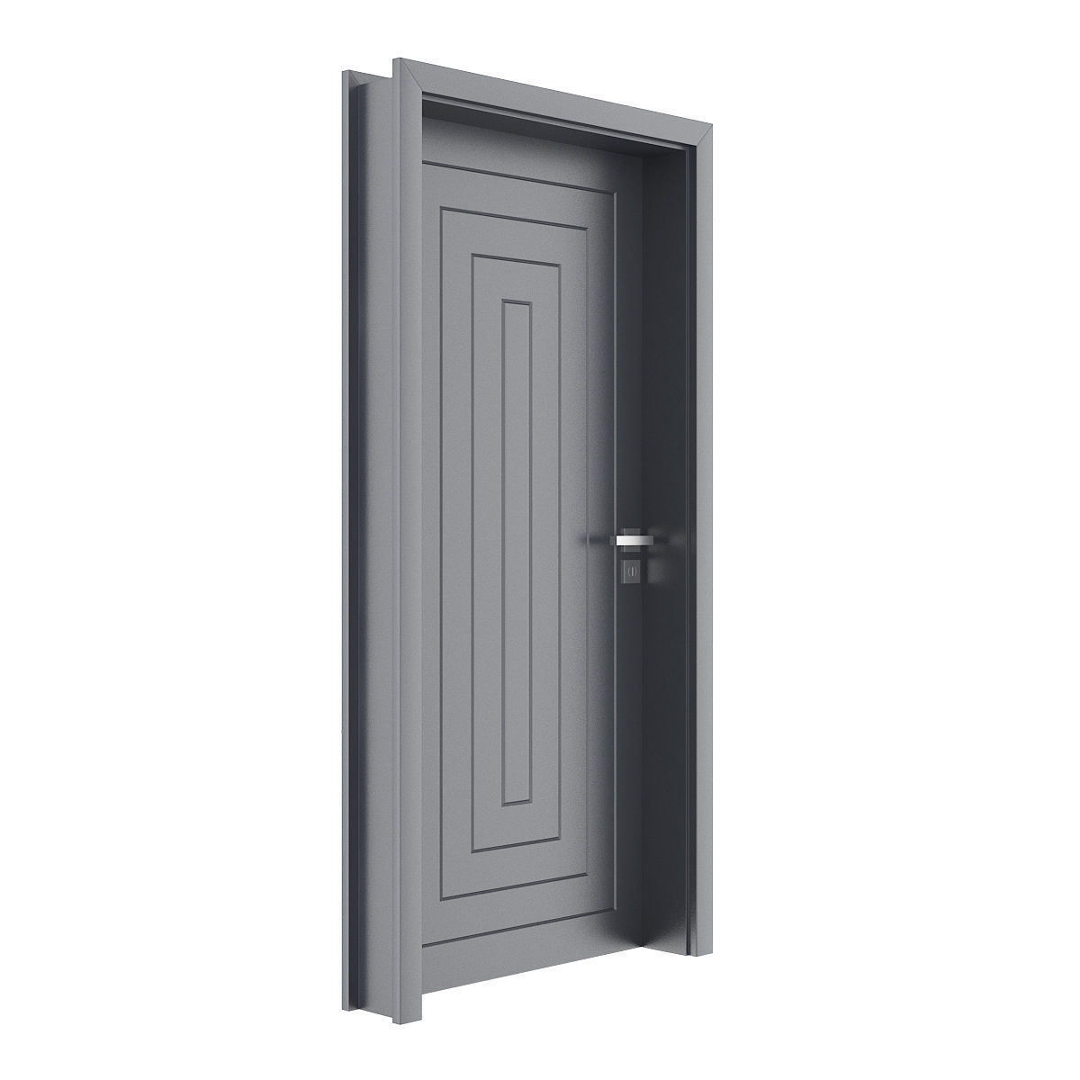 Grey Door 4 3D model_1