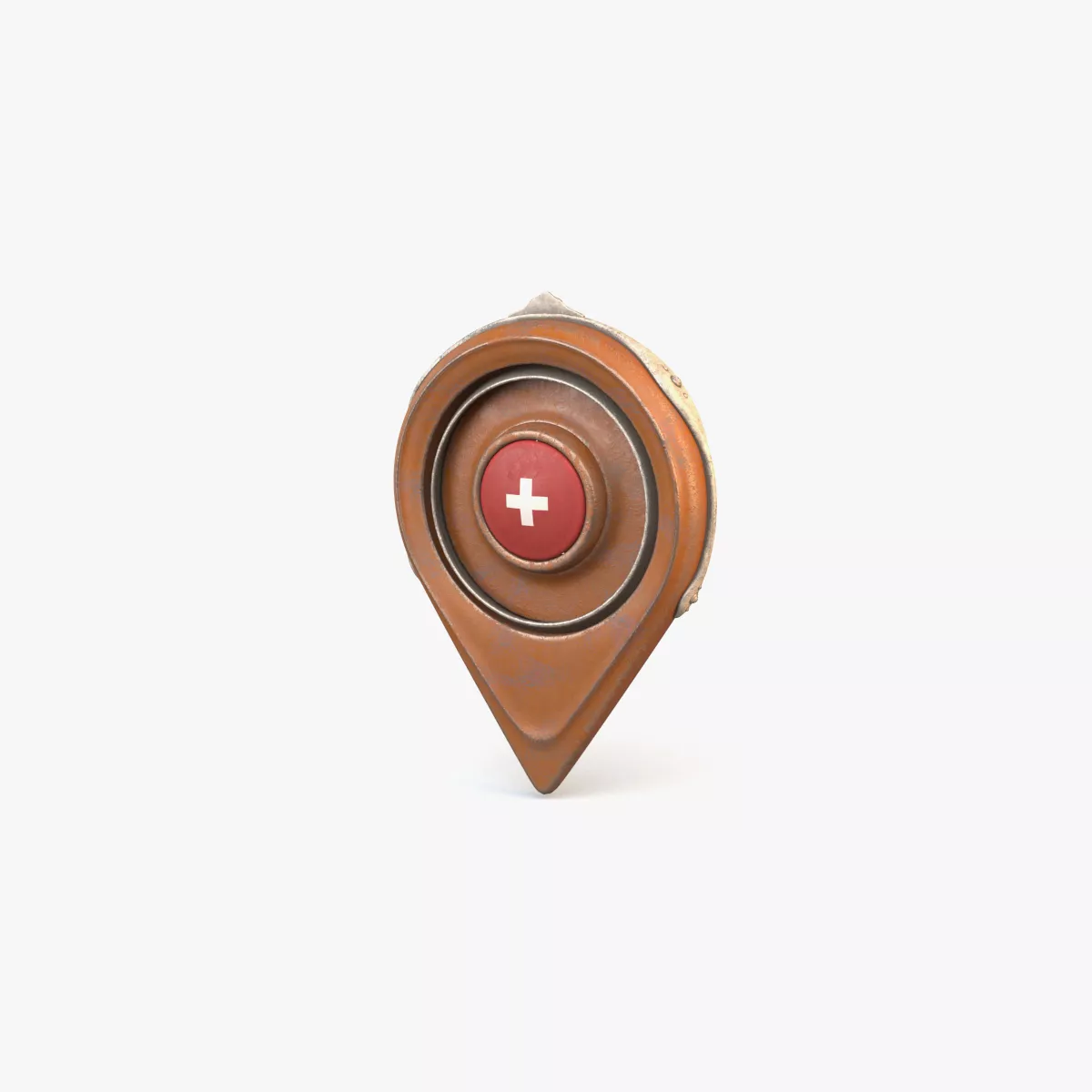 Switzerland Flag Icon Low-poly 3D model