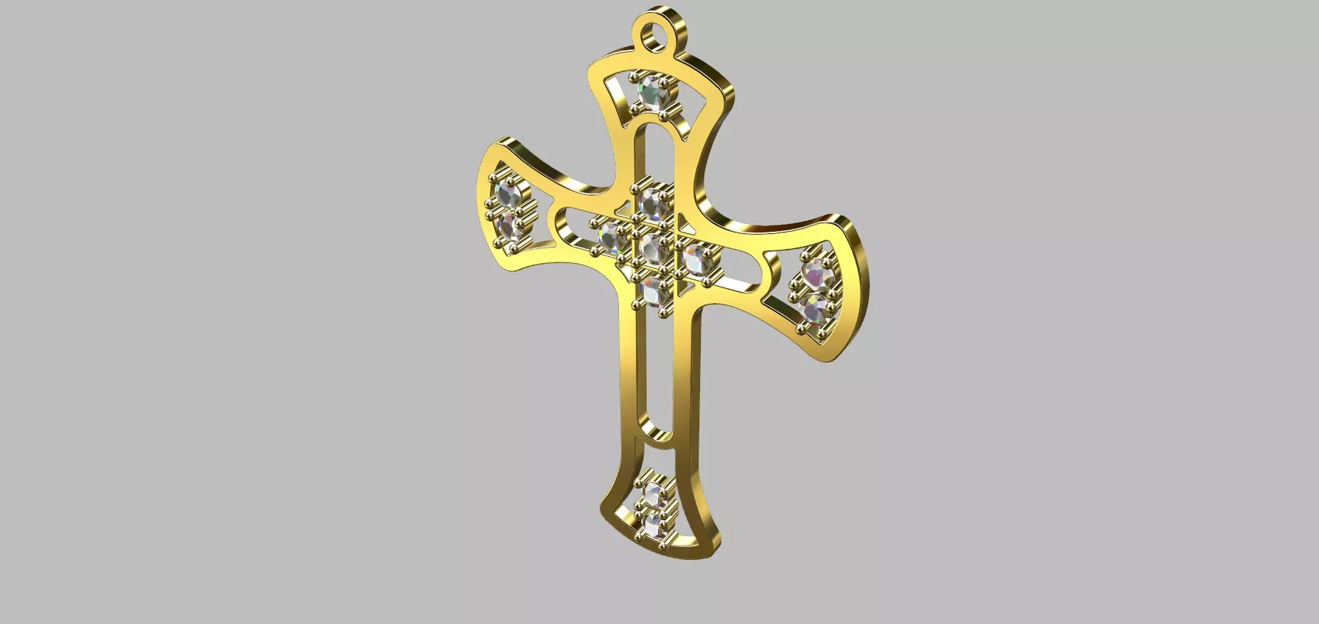 30mm Pave Cross 3D print model