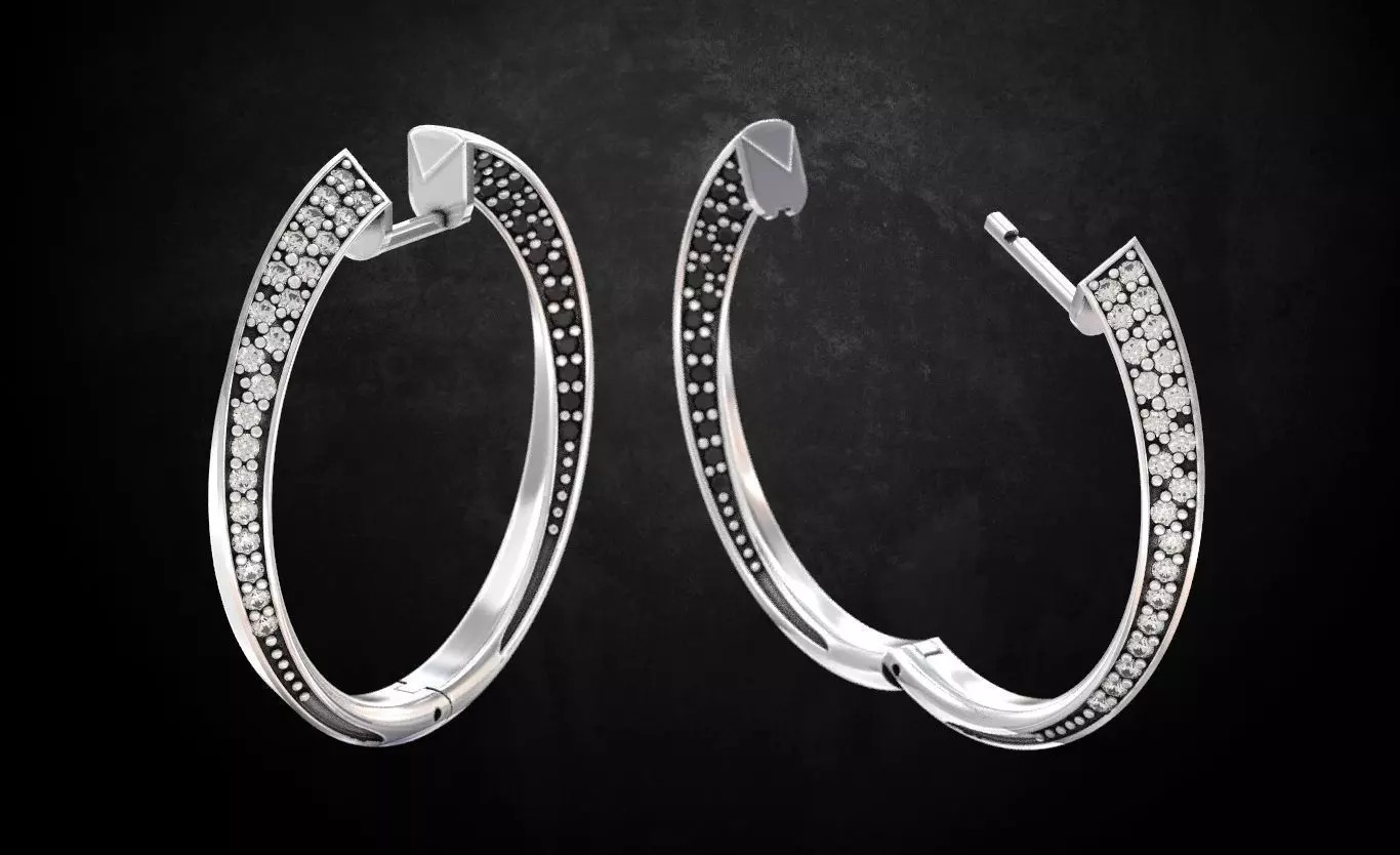 Earrings elegant 130 3D print model_0