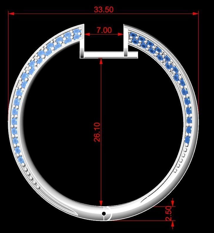 Earrings elegant 130 3D print model_10