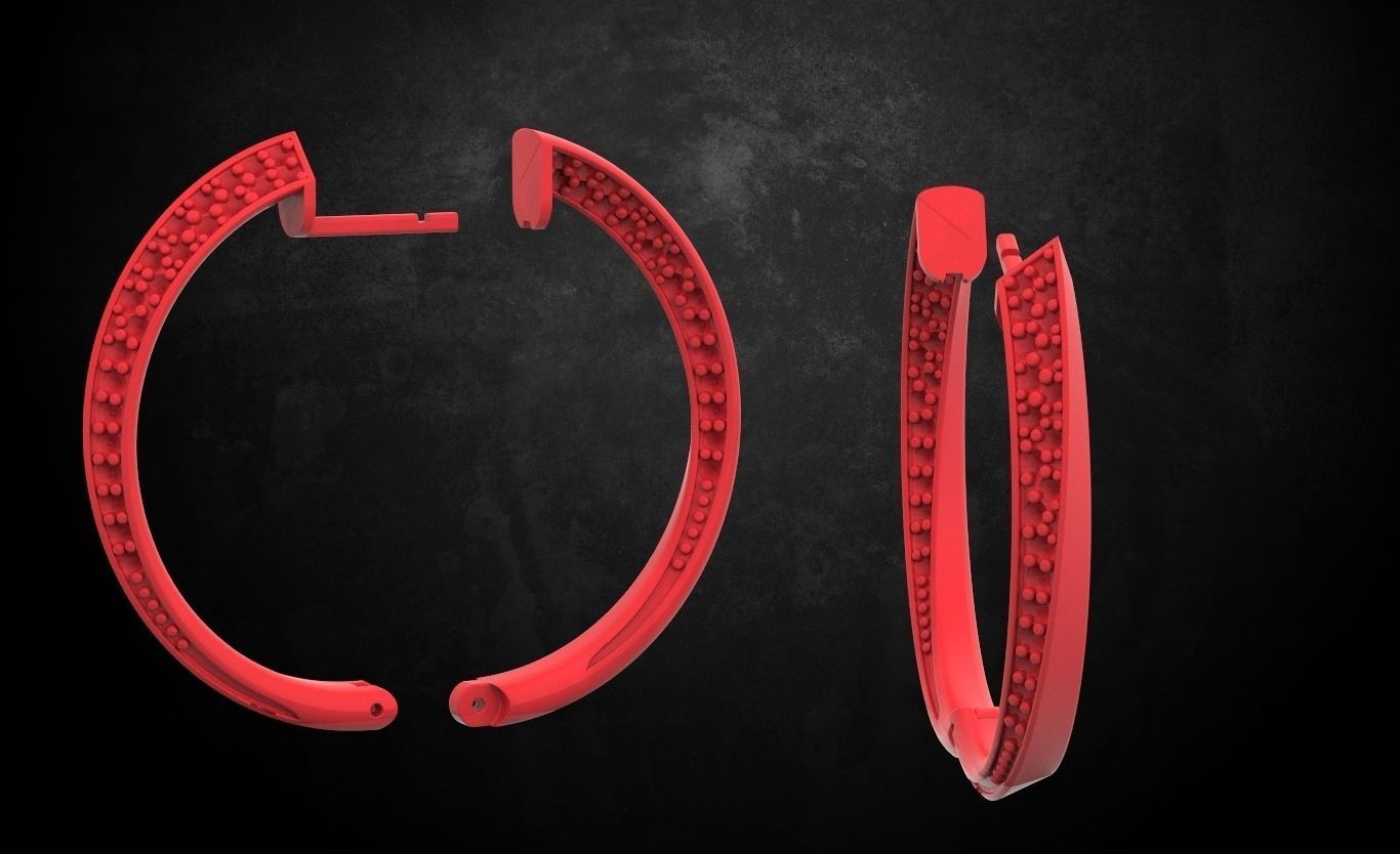 Earrings elegant 130 3D print model_8