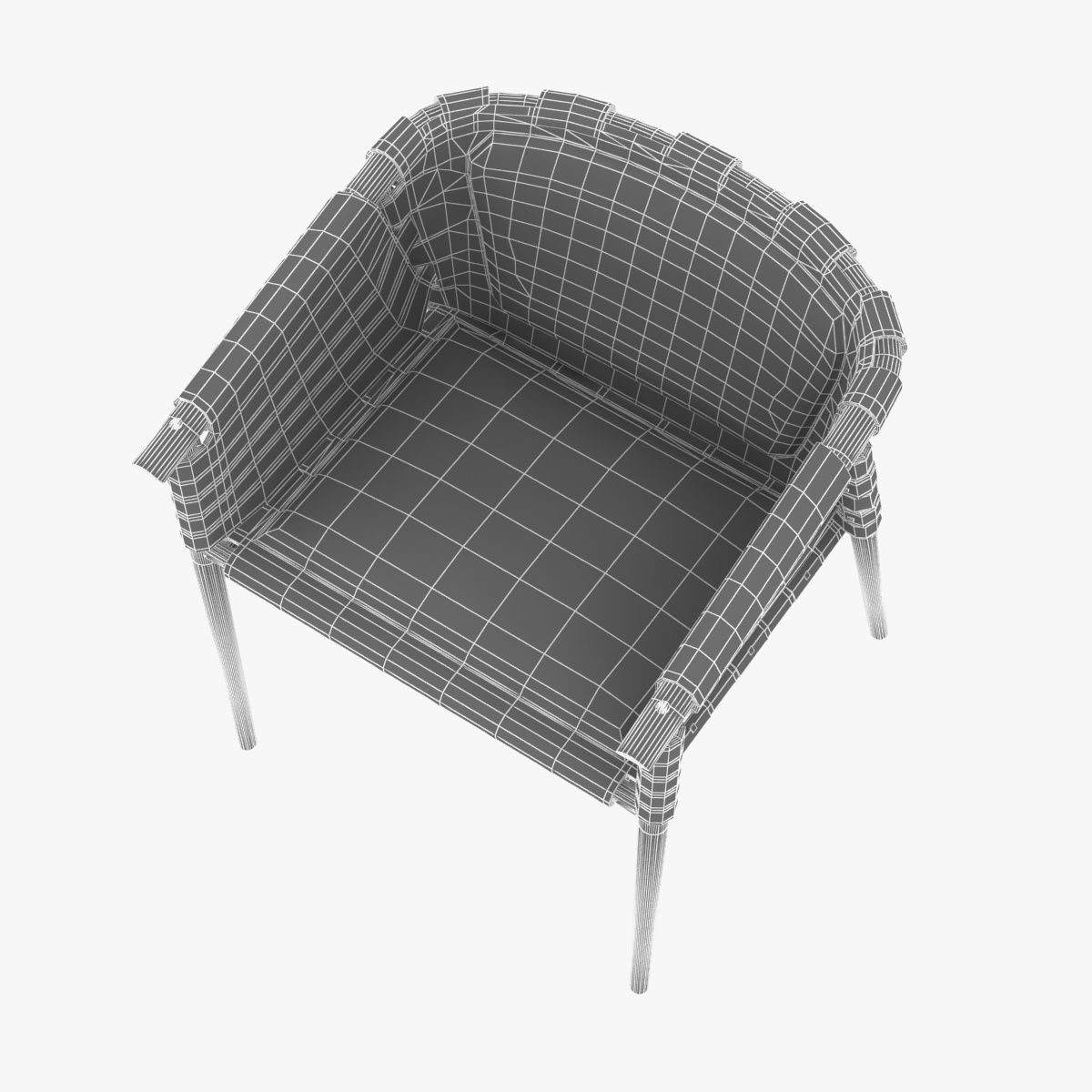 cargo dining occasional chair by benjamin hubert for  la espada 3D model_7