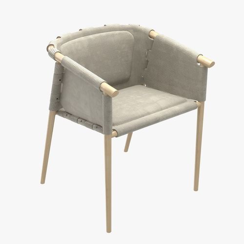 cargo dining occasional chair by benjamin hubert for  la espada 3D model