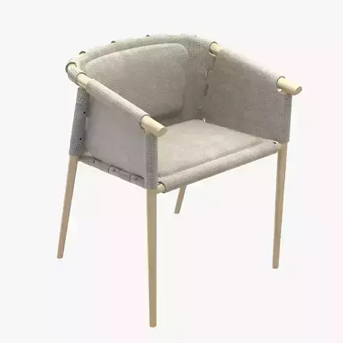 cargo dining occasional chair by benjamin hubert for  la espada 3D model