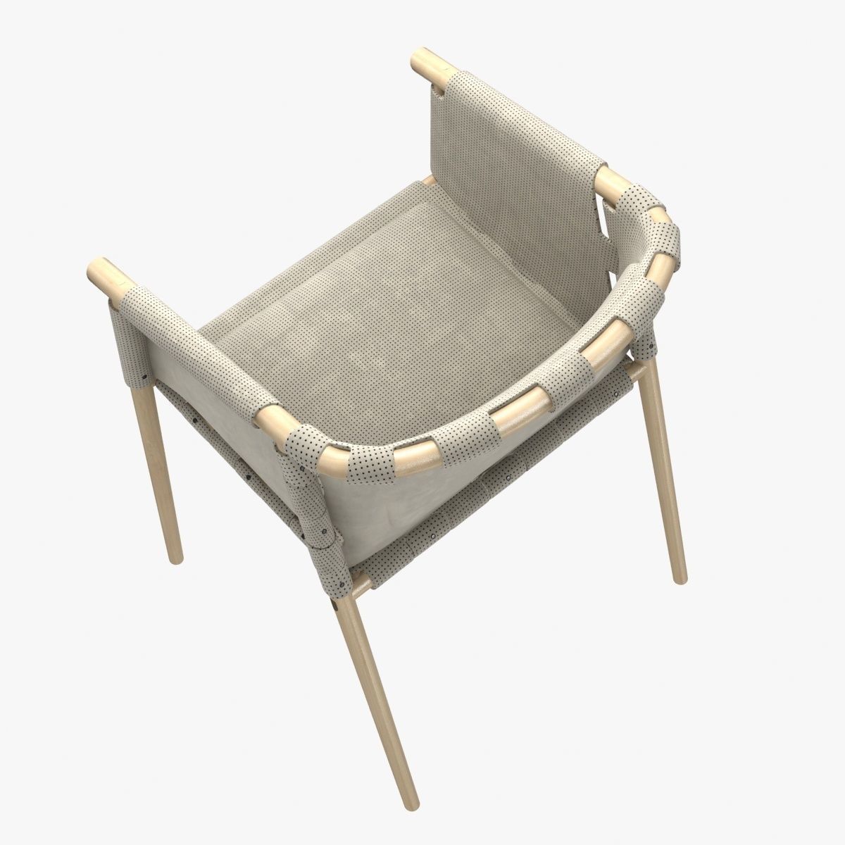 cargo dining occasional chair by benjamin hubert for  la espada 3D model_6