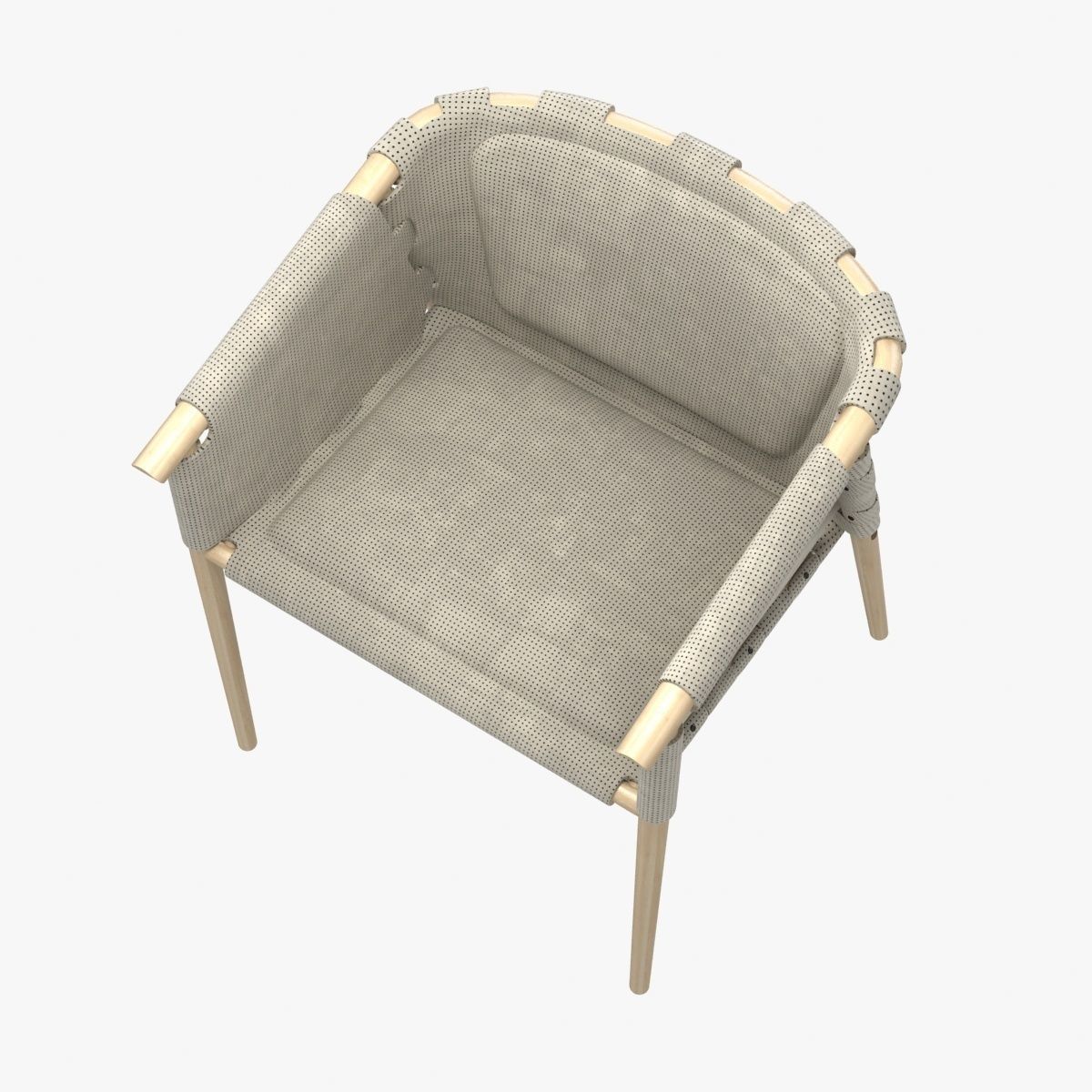 cargo dining occasional chair by benjamin hubert for  la espada 3D model_5