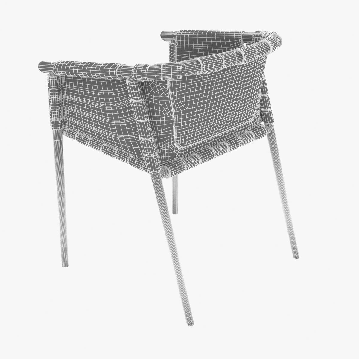 cargo dining occasional chair by benjamin hubert for  la espada 3D model_9