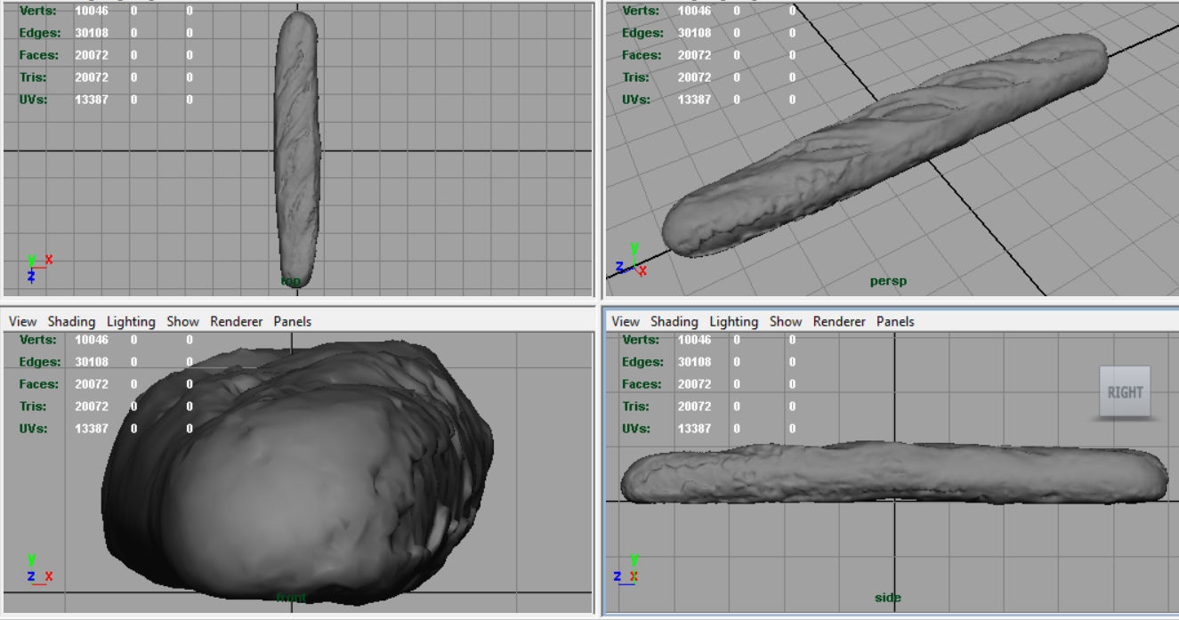 Loaf of bread Low-poly 3D model_13