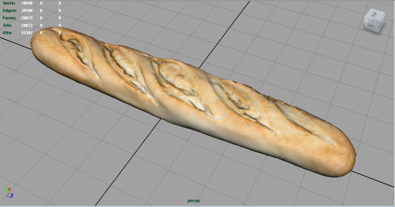 Loaf of bread Low-poly 3D model_6