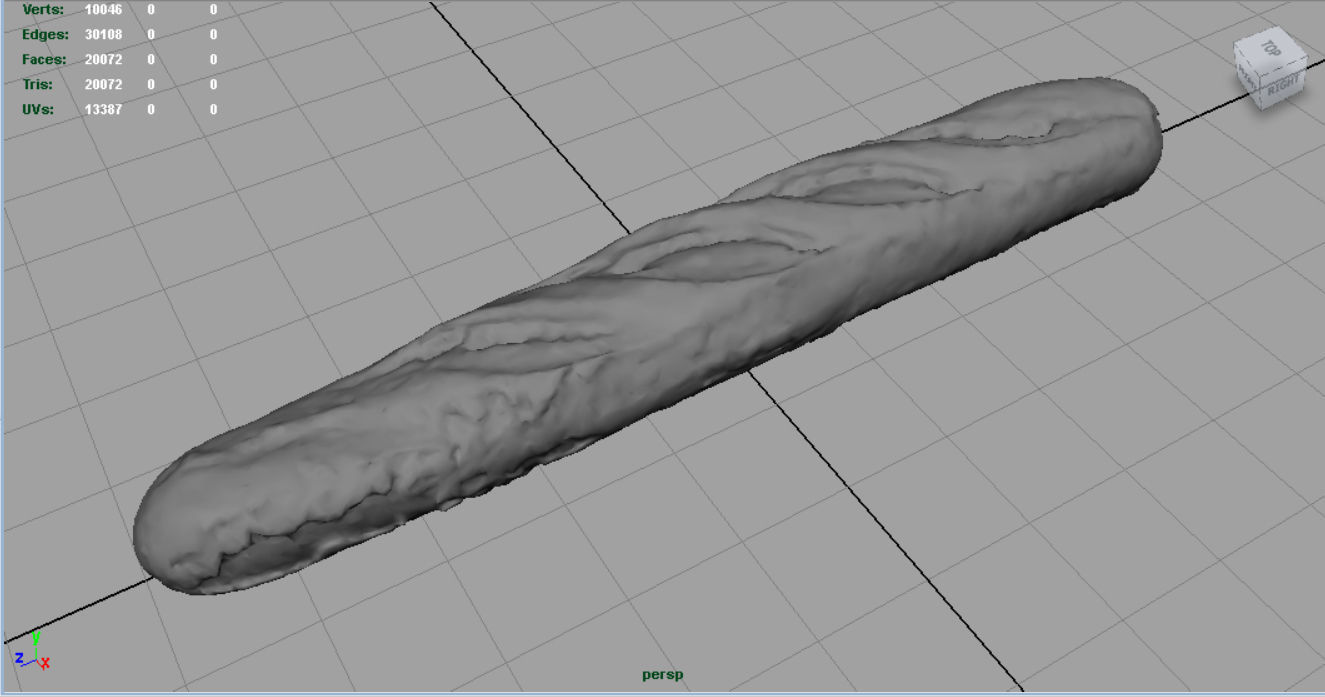 Loaf of bread Low-poly 3D model_3