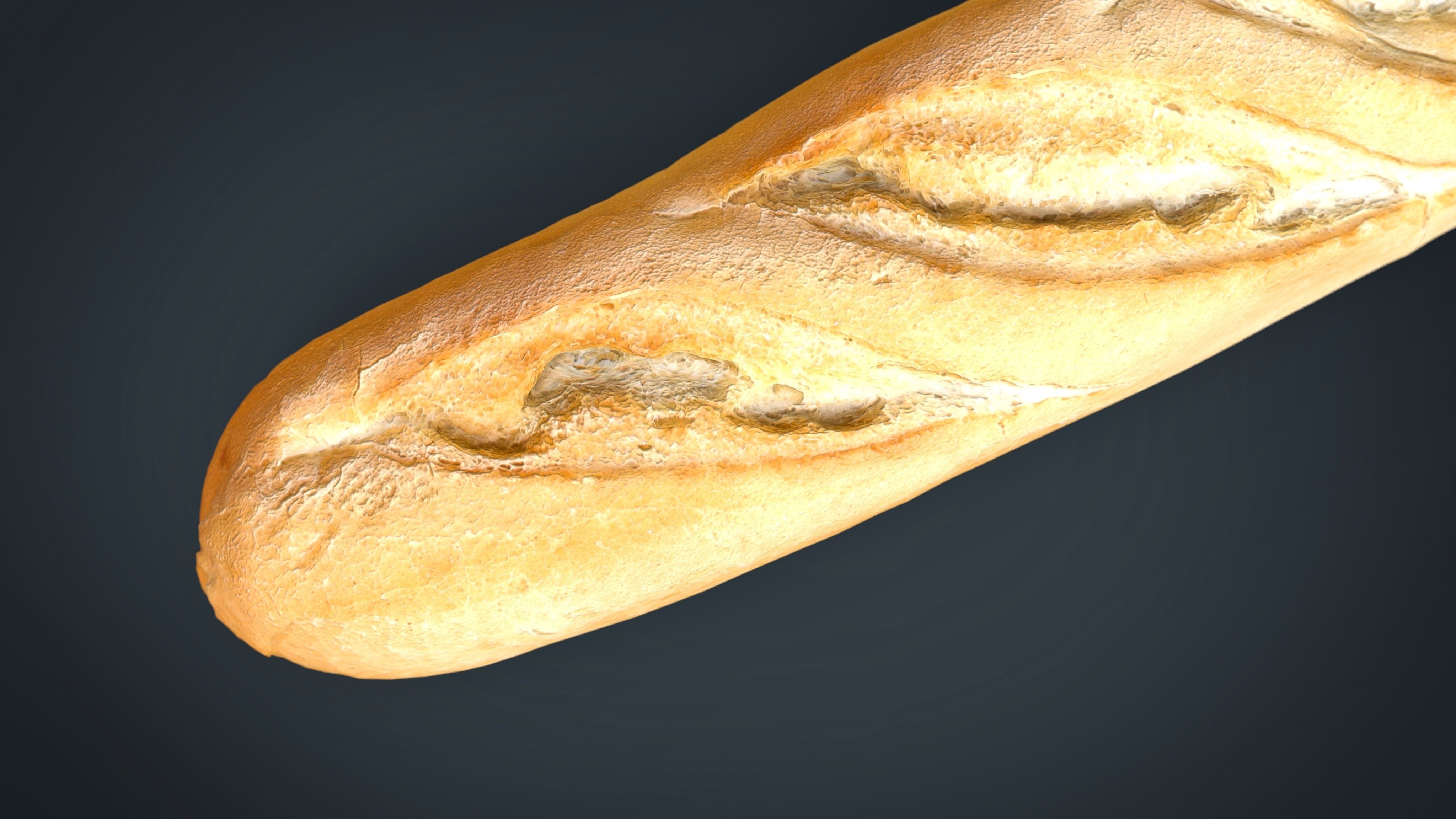 Loaf of bread Low-poly 3D model_7