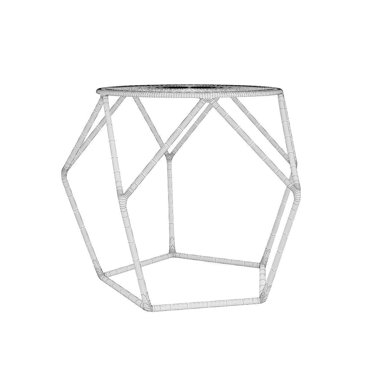 Modern Stool 3D model_7