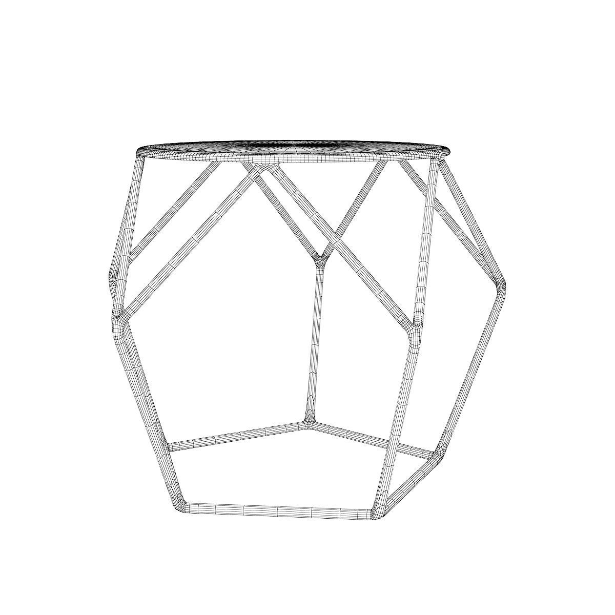 Modern Stool 3D model_5