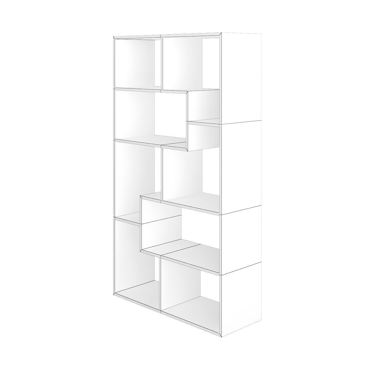 Bookstand bookcase - cherry 3D model_5