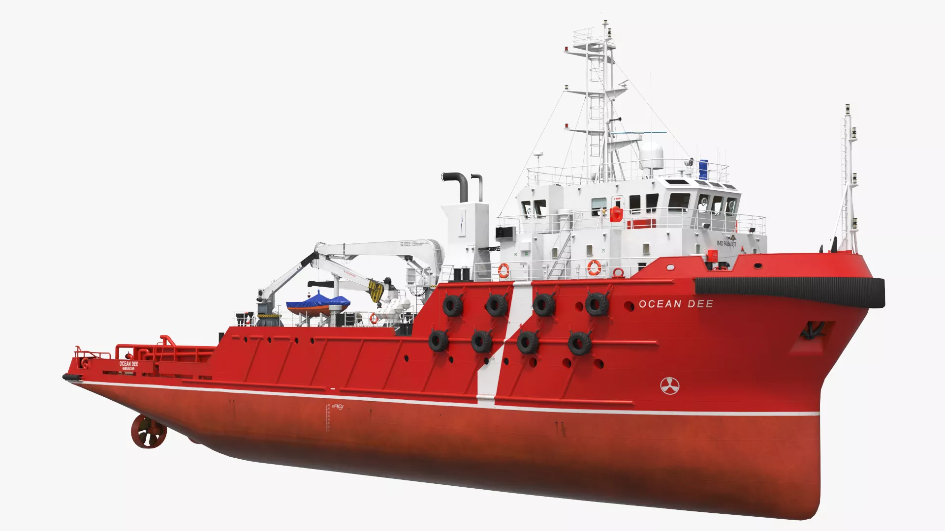 Ocean Dee Offshore Supply Vessel 3D model