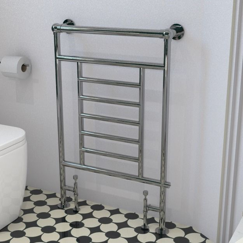 Chrome Heated towel rail 97 x 64 x 14 cm Low-poly 3D model