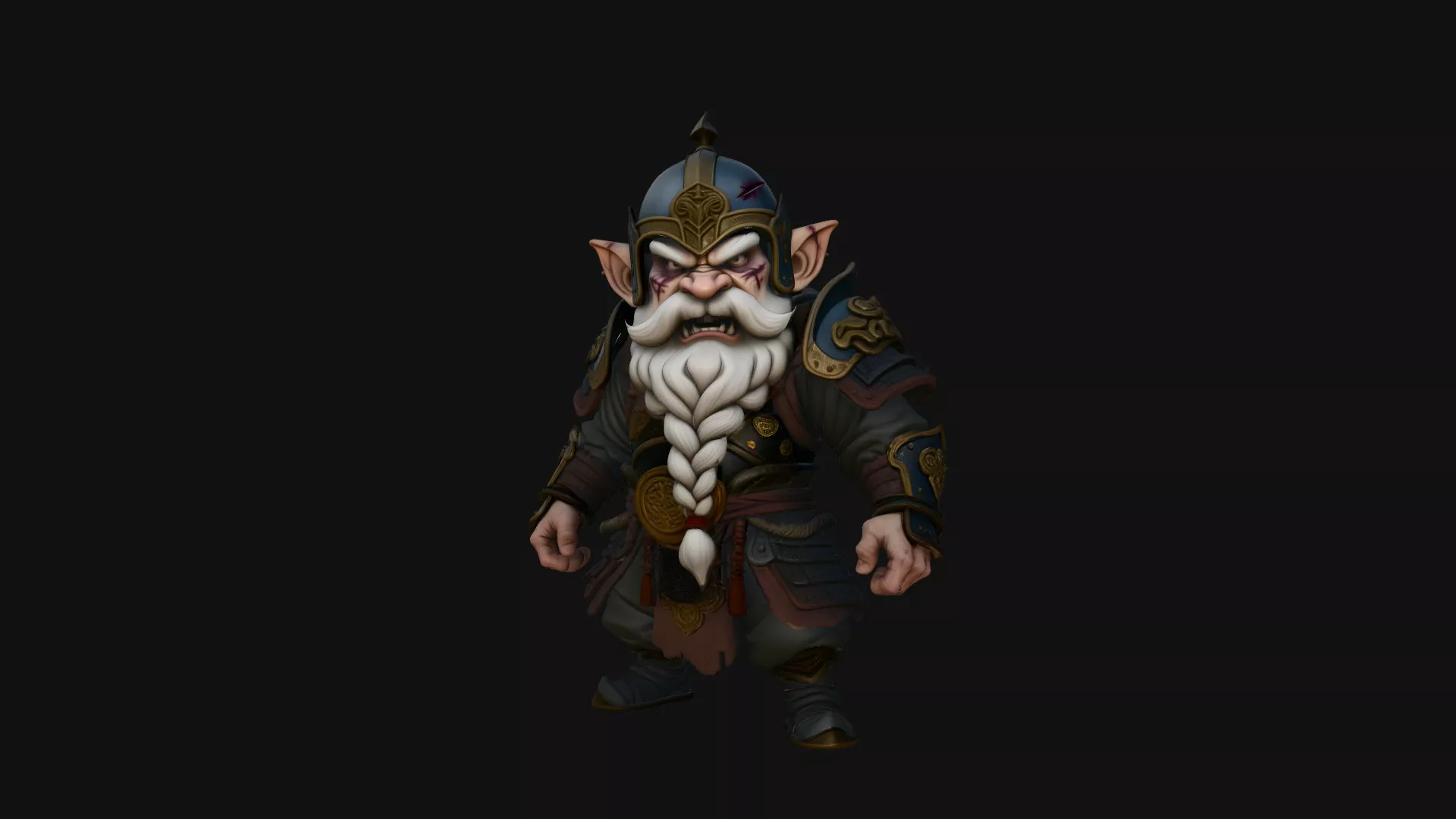 Dwarf Warrior Statue Design 1 - 3D Print Model 3D print model