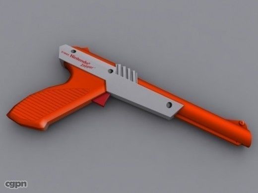 Nintendo Zapper Low-poly 3D model_2