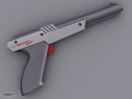 Nintendo Zapper Low-poly 3D model_1