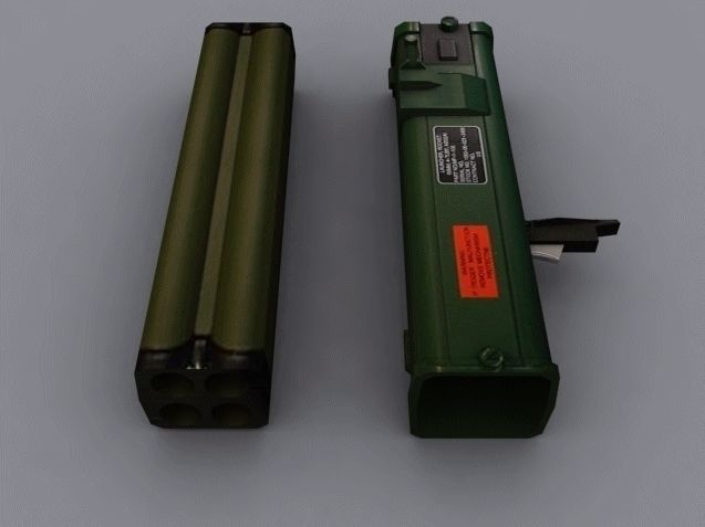 M202A1 FLASH Low-poly 3D model_7