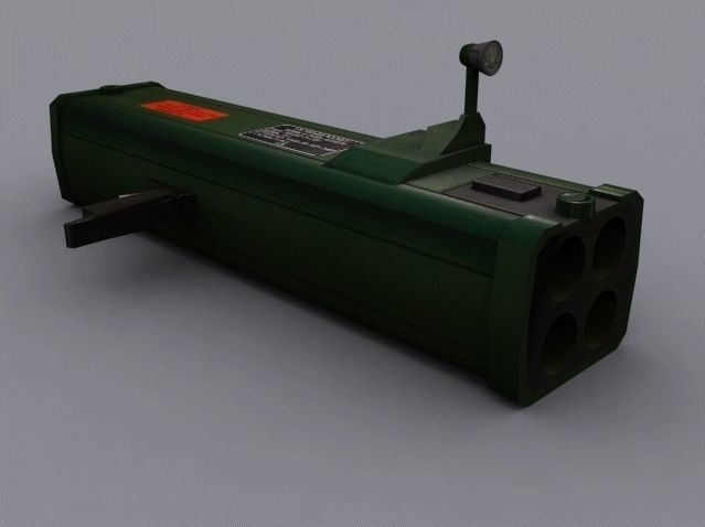 M202A1 FLASH Low-poly 3D model_2