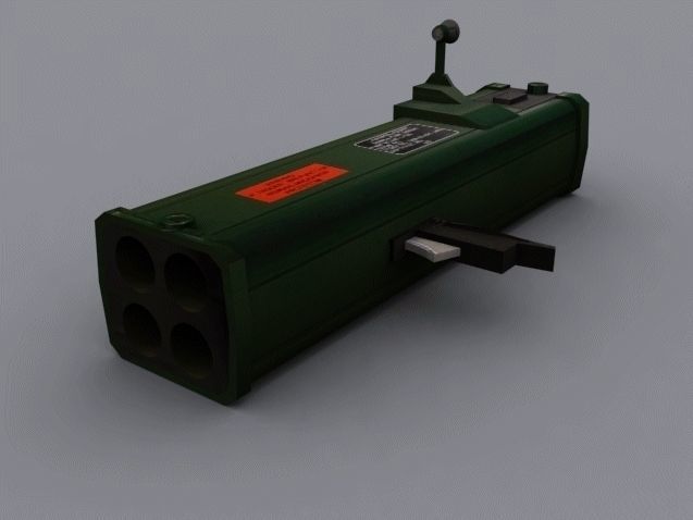 M202A1 FLASH Low-poly 3D model_6