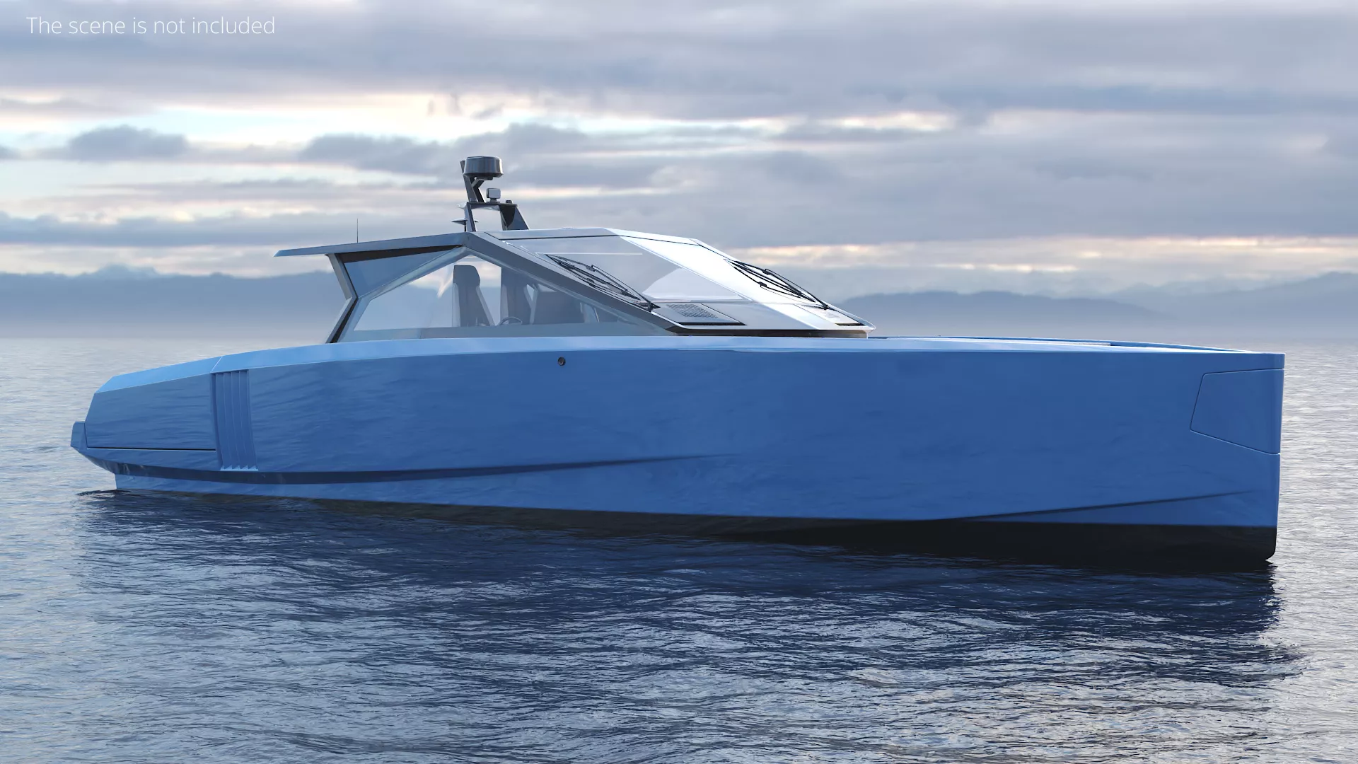 Wallypower 58 Motor Yacht Blue Rigged for Maya 3D model