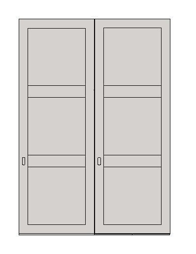 wardrobe with sliding doors h280 w196 d62 cms Low-poly 3D model_3