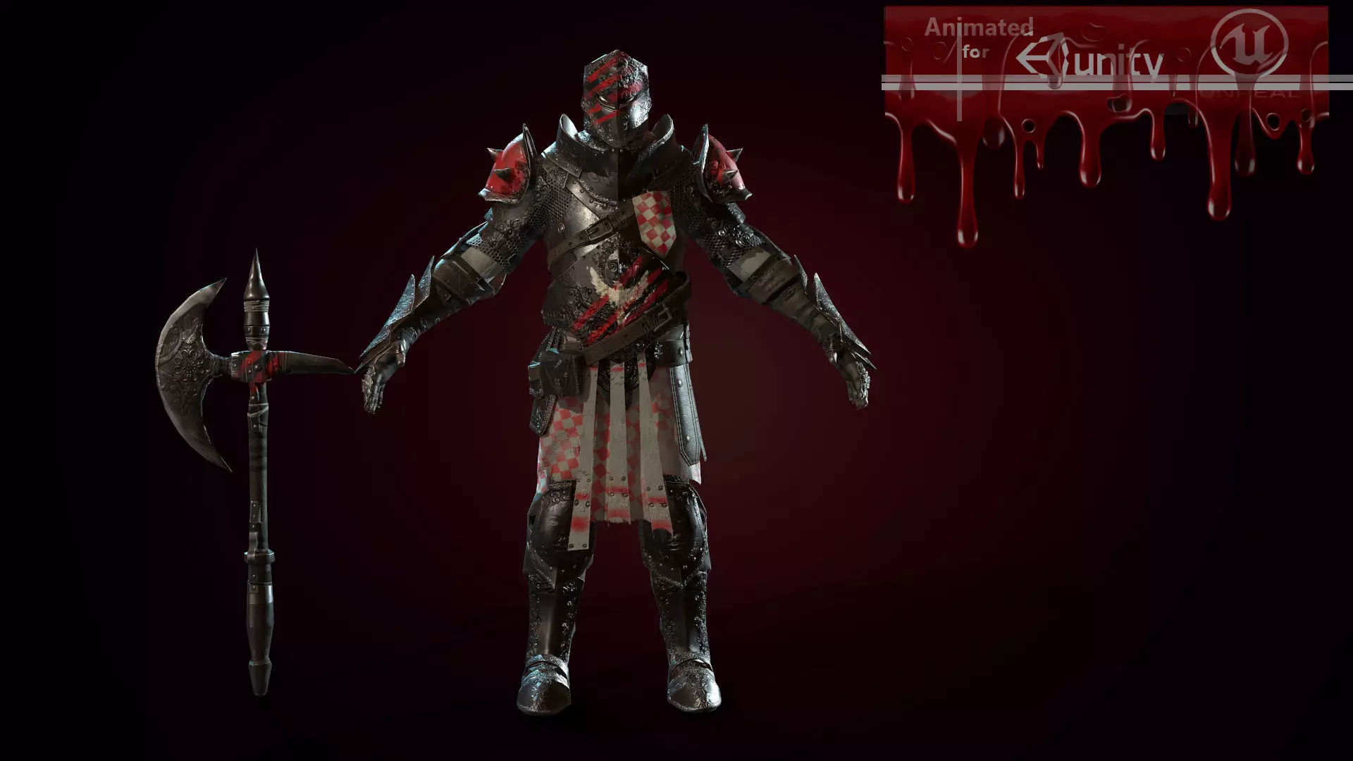 Heavy knight Low-poly 3D model